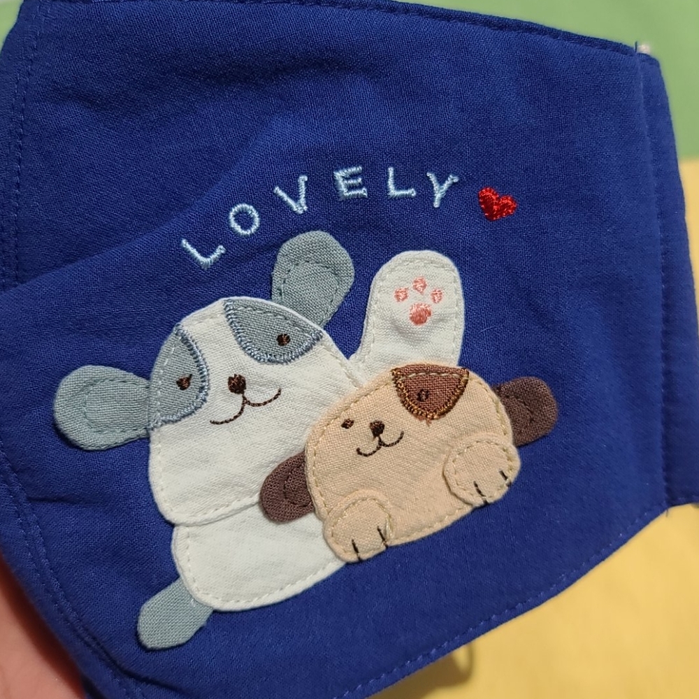 HTF 1 Blue Adult Embroidered Mask - Hikosen Cara - Picture 4 of 10